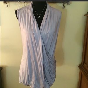 Banana Republic light grey wrap top